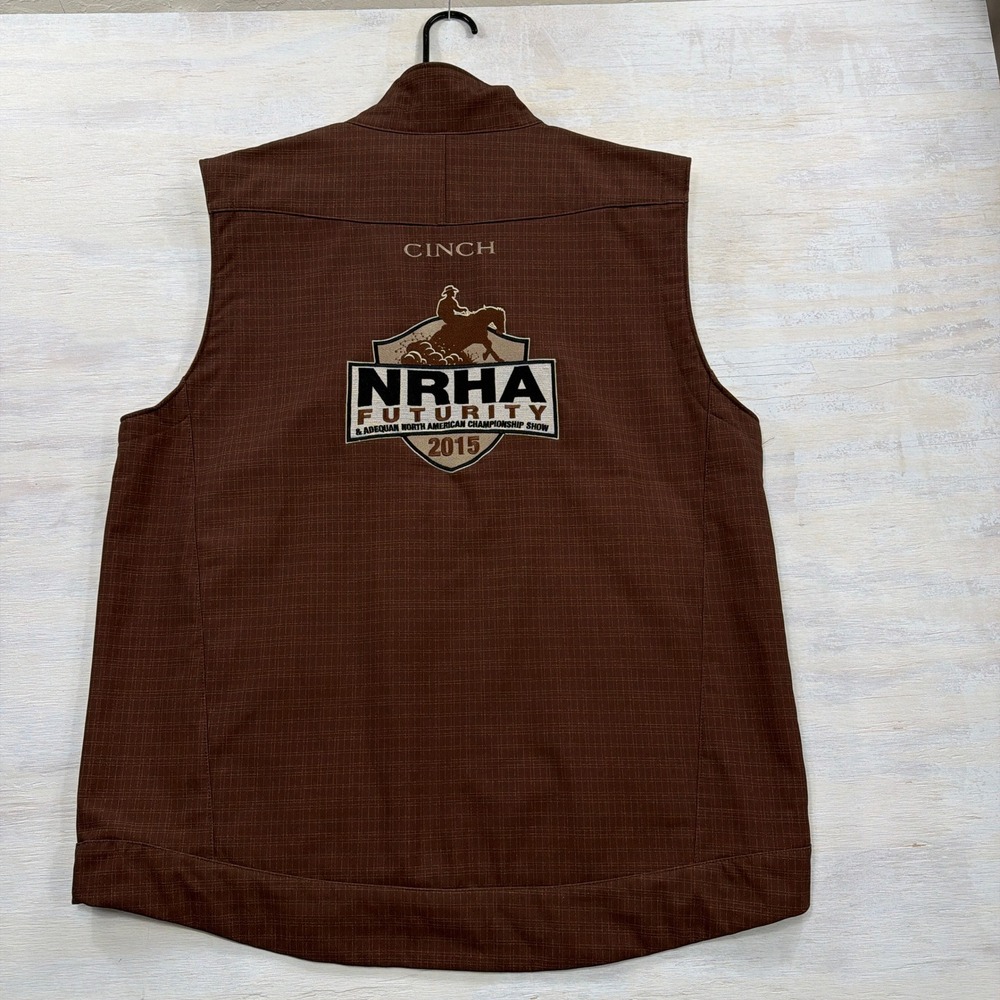 Cinch Vest NRHA 2015 Futurity Bonded Softshell XL Brown Western Mens